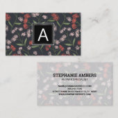 Carte De Visite Conception des motifs floraux (Devant / Derrière)