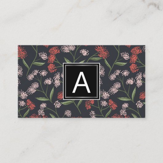 Carte De Visite Conception des motifs floraux (Devant)