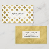 Carte De Visite Conception des points d'or Shimmer (Devant / Derrière)