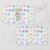 Carte De Visite Conception des points Polka (Devant / Derrière)