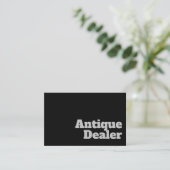 Carte De Visite Conception des revendeurs d'antiquités gras et eff (Debout devant)