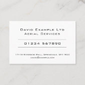 Carte De Visite Conception des services aériens TV (Dos)