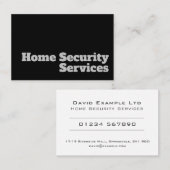 Carte De Visite Conception des services de sécurité à domicile en (Devant / Derrière)