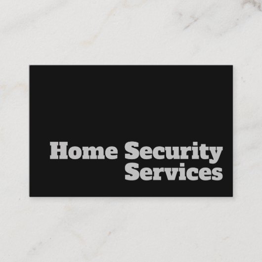 Carte De Visite Conception des services de sécurité à domicile en (Devant)