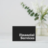 Carte De Visite Conception des services financiers en gras et en c (Debout devant)