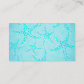 Carte De Visite Conception d'étoiles de mer d'Aqua et de turquoise (Dos)