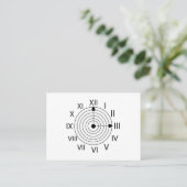 Carte De Visite Conception d'horloge romaine noir et blanc (Debout devant)