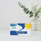 Carte De Visite Conception d'icônes météorologiques dynamiques, mé (Debout devant)