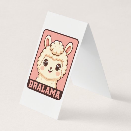 Carte De Visite Conception d'illustration de lama mignon (Devant)
