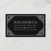 Carte De Visite Conception d'intérieur Art Déco de luxe (Devant)