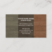 Carte De Visite Conception d'intérieur esthétique texture bois mod (Dos)