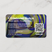 Carte De Visite Conception d'intérieur moderne Artistique Abstrait (Dos)