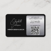 Carte De Visite Conception d'intérieur ou logo d'architecte noir e (Dos)