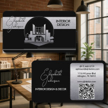 Conception d'intérieur ou logo d'architecte noir e