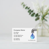 Carte De Visite Conception disjointe de robinet de plombier (Debout devant)