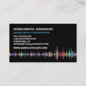 Carte De Visite Conception d'ondes sonores, audiologiste, Clinique (Dos)