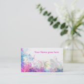 Carte De Visite Conception douce et assez florale (Debout devant)