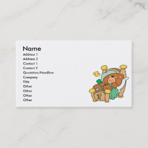Carte De Visite conception d'ours en peluche endormi ridicule