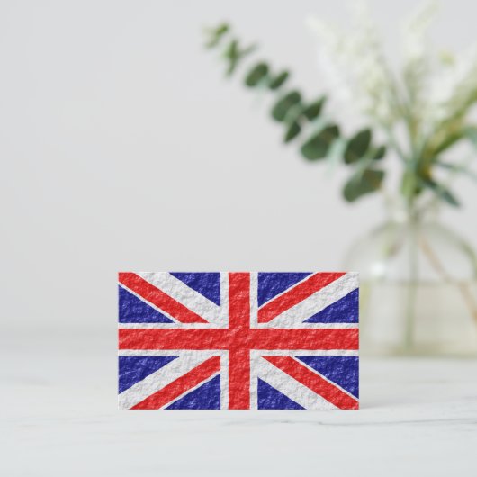 Carte De Visite Conception du drapeau Union Jack (Debout devant)