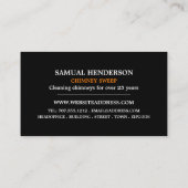 Carte De Visite Conception du logo Chimney Sweep, Chimney Sweep (Dos)
