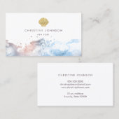 Carte De Visite conception du logo de coquillage (Devant / Derrière)