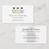 Carte De Visite Conception du logo des huiles essentielles (Devant / Derrière)