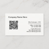 Carte De Visite Conception du logo du code QR professionnel de l'e (Devant)