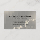 Carte De Visite Conception du logo du Stock du graphique à bougies (Dos)