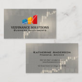 Carte De Visite Conception du logo du Stock du graphique à bougies (Devant / Derrière)