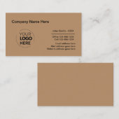 Carte De Visite Conception du logo professionnel de l'entreprise B (Devant / Derrière)