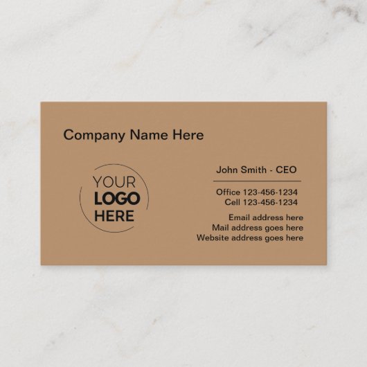 Carte De Visite Conception du logo professionnel de l'entreprise B (Devant)