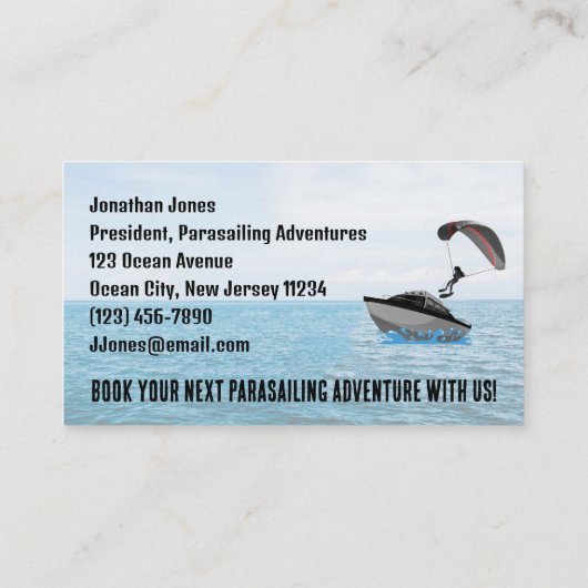 Carte De Visite Conception du parachute (Dos)