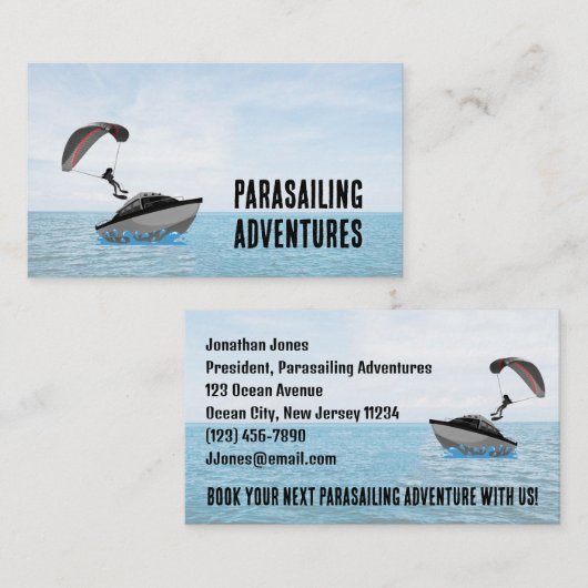 Carte De Visite Conception du parachute (Devant / Derrière)