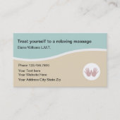 Carte De Visite Conception d'un massothérapeute agréé (Devant)