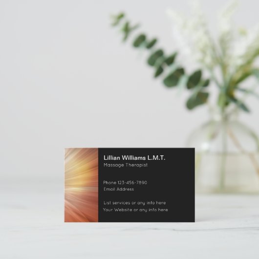 Carte De Visite Conception d'un massothérapeute agréé (Debout devant)