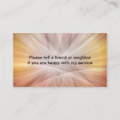 Carte De Visite Conception d'un massothérapeute agréé (Dos)