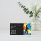 Carte De Visite Conception d'un peintre de maison rétro (Debout devant)