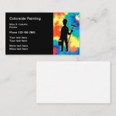 Carte De Visite Conception d'un peintre de maison rétro (Devant / Derrière)