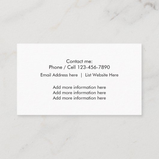 Carte De Visite Conception d'un physiothérapeute classique (Dos)