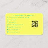 Carte De Visite Conception d'un salon d'été turquoise et citron (Dos)