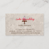 Carte De Visite Conception élégante de gâteaux personnalisés Décor (Dos)