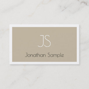 Carte De Visite Conception élégante de monogramme élite Luxe uni é