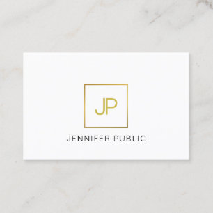 Carte De Visite Conception élégante de monogramme moderne