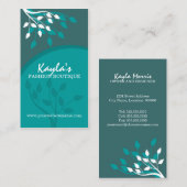 Carte De Visite Conception élégante de nature (Devant / Derrière)