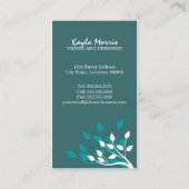 Carte De Visite Conception élégante de nature (Dos)