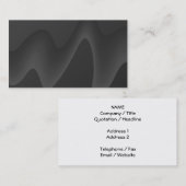 Carte De Visite Conception élégante de vague dans gris-foncé. (Devant / Derrière)