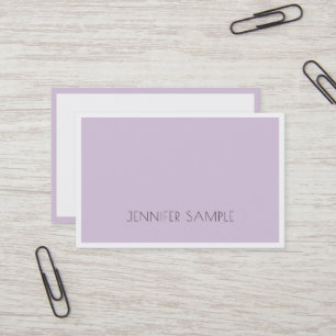 Carte De Visite Conception Élégante et Élancée Tendance Violet Pou
