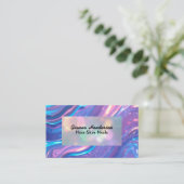 Carte De Visite Conception élégante et iridescent violet clair (Debout devant)