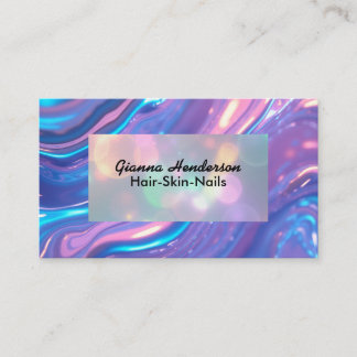 Carte De Visite Conception élégante et iridescent violet clair