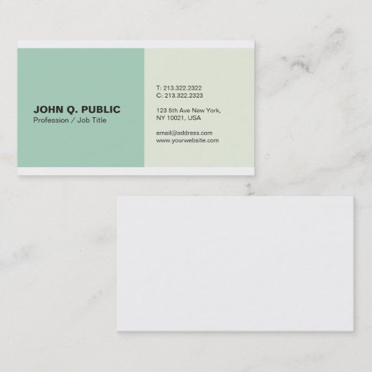 Carte De Visite Conception élégante moderne créative (Devant / Derrière)